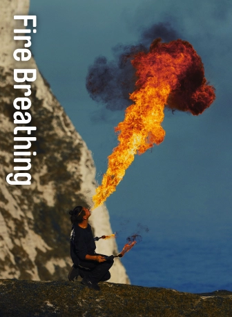 迫力のある人間火炎放射パフォーマンス、ちんねん（CHINNEN）のファイヤーブレス